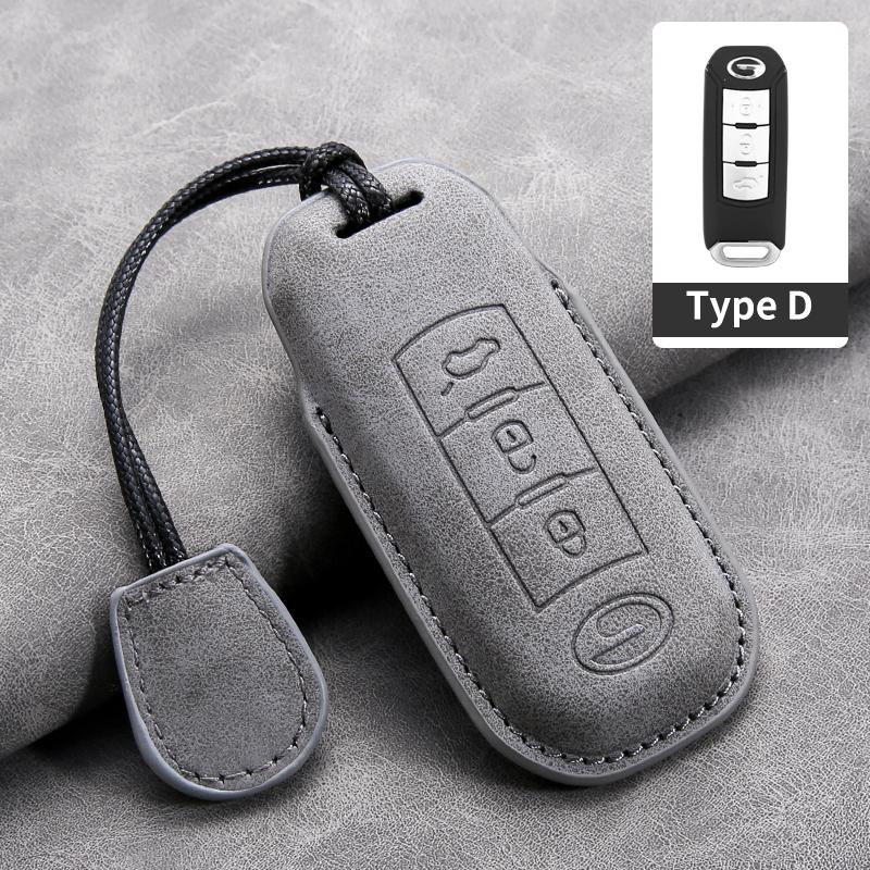 Leather Car Key Case for Gac New Energy Trumpchi Aion S V Y LX Leather Car Key Cover for Aion S V Y LX GM8 GA6 SGS7 GS5 J14 J16