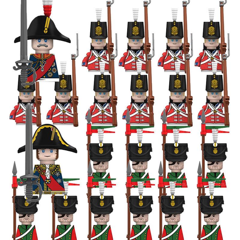 Средневековый Замок Рыцарь Солдат Строительные Блоки Фигурки Наполеона Британская Французская Пехота Кавалерия Генерал DIY Игрушка Подарок S001