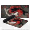 Japanese Yin Yang Koi Fish XXL Large Mouse Pad Ink Wash Cherry Blossom Desk Mat Non-Slip Rubber for Gaming Office Home Desktop
