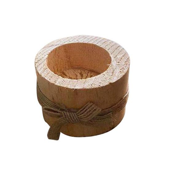 3 шт. Деревянный подсвечник-пеньок, подсвечник для чайной свечи, подставка для свечи-вотива, деревенский, для гостиной, ванной комнаты, украшение, центральный элемент стола, орнамент