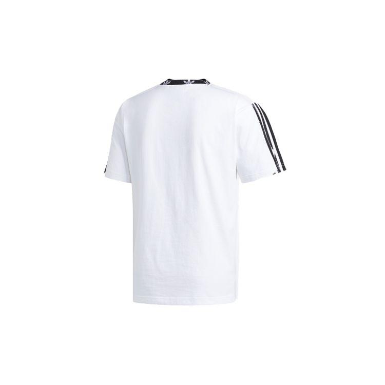 adidas Оригинальная футболка с коротким рукавом и круглым вырезом в виде трилистника, мужские топы, белые ED5612