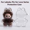 Прозрачный чехол для Labubu Mini, пылезащитный чехол для Labubu V4, значок The Monster для серии Love, аксессуары для плюшевой куклы