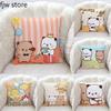 Cute Happy Panda Bubu and Dudu Pillow Cases Kawaii Cartoon Animation Sofa Cushion Cover Bedroom Room Decorative Pillow Cases