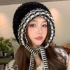 Wool Hat Women's Winter Velvet Warm Cute Knitted Hat Color Matching Fashion Versatile Ear Protection Cycling Hat