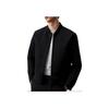 Stand Collar Zipper Closure Plaid Quilted Pilot Jacket Men Jackets Black K10K113002-BEH