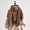 Роскошный винтажный шарф из искусственного кашемира с леопардовым принтом, мягкий, теплый, стильный платок для женщин, незаменимый аксессуар на осень и зиму