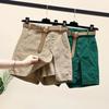 With Belt!!Pure Cotton Casual Shorts for Women In Summer Wear Korean Version Versatile A-line Pants Summer Pants Women's Shorts