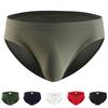 1Pc Nylon Seamless Low Waist Elastic Briefs Thongs Men's Breathable Underpants Ice Silk Men's Underwear Sexy