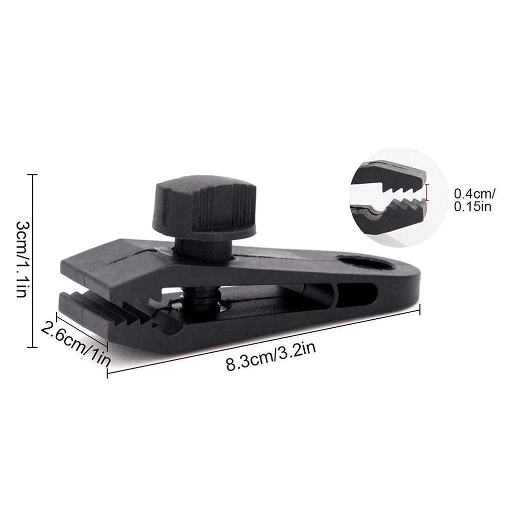 10Pcs Tarp Clips Heavy Duty Lock Grip Tarp Clamps Pool Cover Clips Tent Fasteners Holder for Awnings, Outdoor Camping