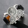 JewelryWe Men's Watch Stylish Popular Waterproof Leather Strap Large Dial Analog Fashion Watch Business Casual Valentine's Day New Year Boyfriend