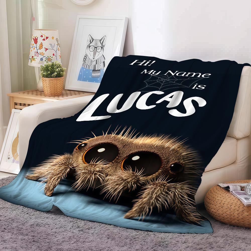 Cartoon cute L-Lucas the S-Spider Blanket For Sofa Office Bed Plane Travel Sleep Read Relax Camping Soft And Warm