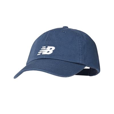 New Balance Кепка с 6 панелями и логотипом, вышитым цепным стежком - Темно-синяя - Один размер - Унисекс