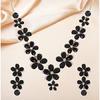 Комплекты украшений для женщин, ожерелье-чокер с кристаллами, комплект украшений с серьгами для девочек/женщин