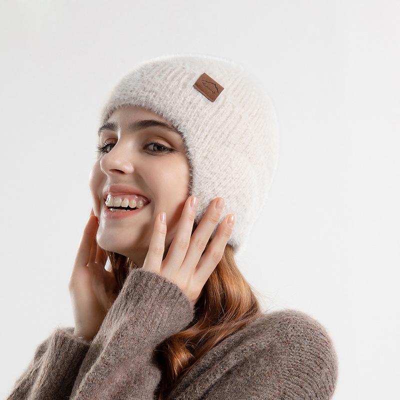 Winter Warm Cap Men's Women's Plush Knitted Wool Cap Cold Ear Protection Cap