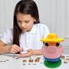 Farmer Pig Coin Bank Funny Animal Money Box with Hat Novelty