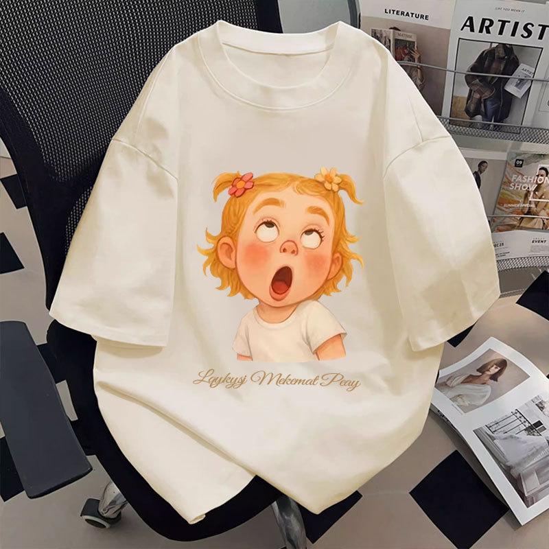 Black cotton short-sleeved t-shirt women's summer new popular student loose design niche giant good-looking top