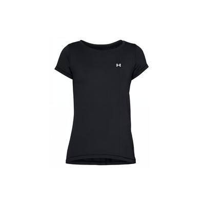 Футболка с круглым вырезом HeatGear Armor Logo Print, женские топы, черная 1328964-001
