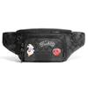New Cow Leather Fanny Pack Women's Black CC038-QBPHT