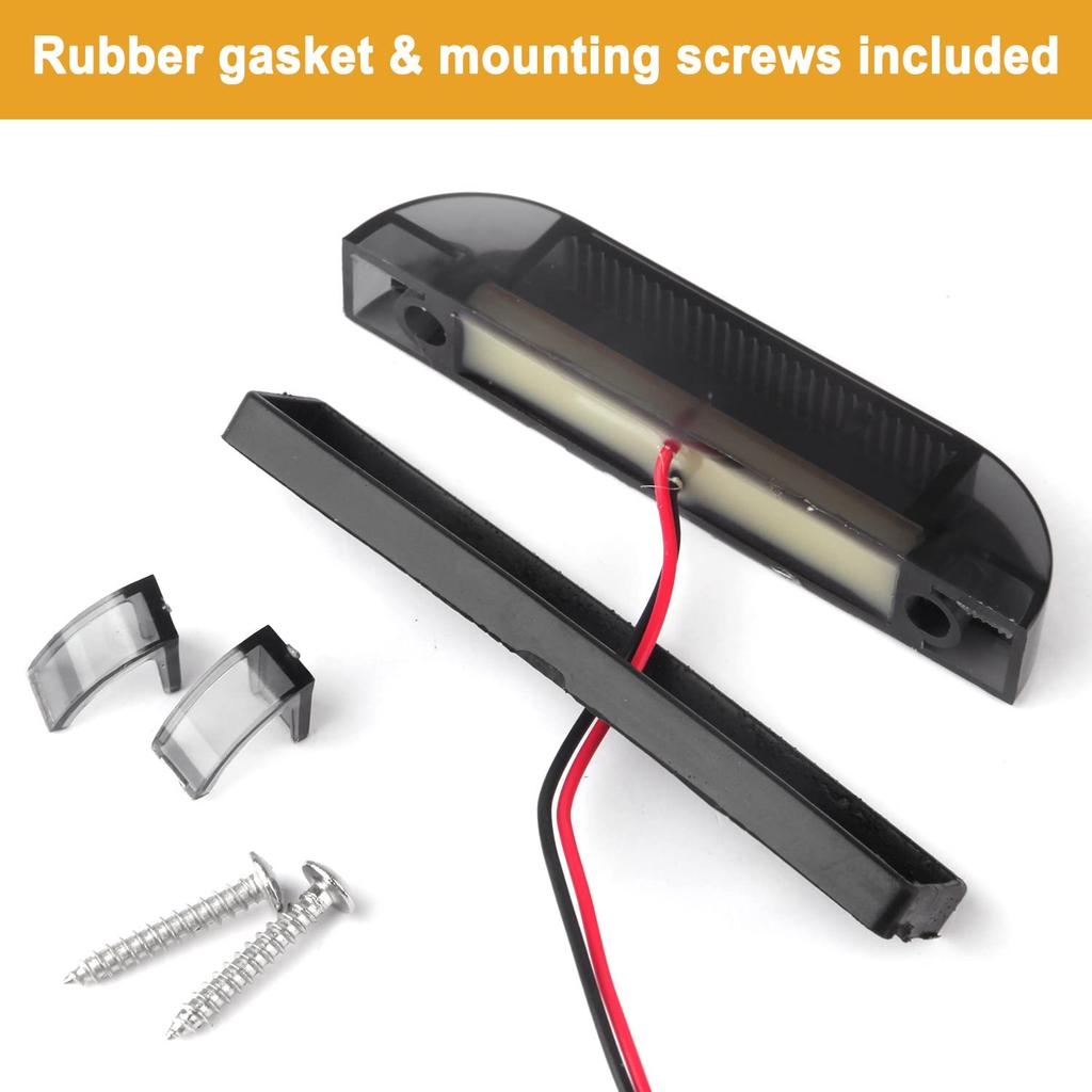 Partswcgg Комплект светодиодных габаритных огней дымчатого янтарного цвета для передней решетки, совместимый с 4 шт. 4-дюймовыми светодиодными габаритными огнями для центральной решетки, герметичными 9