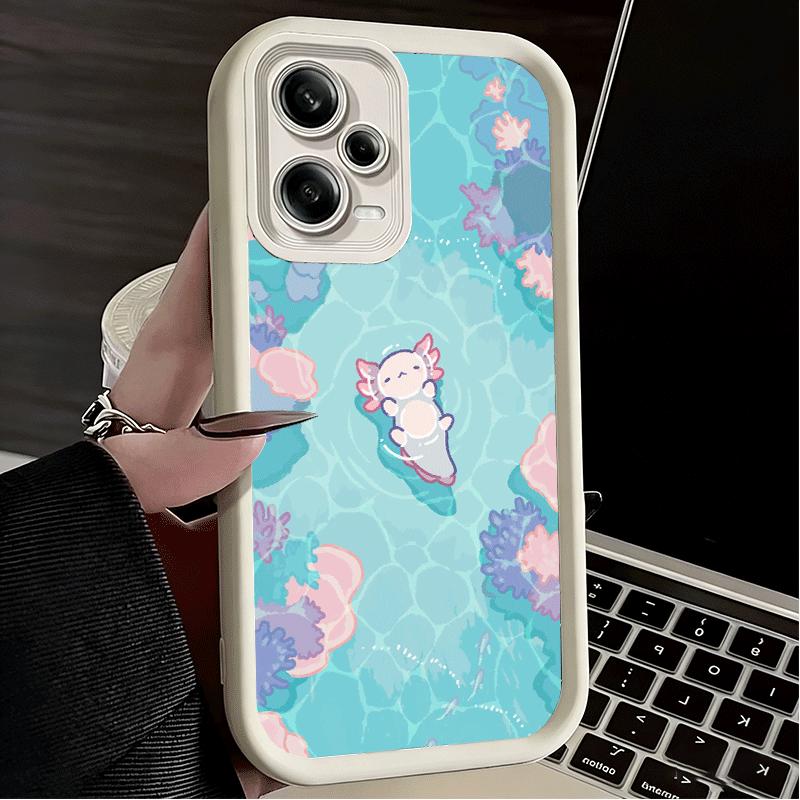 Phone Case for Xiaomi Redmi Note 15 14 13 Pro Plus Axolotl Cartoon Cute Shell 12S 11 11S 11T 5G 14S Soft Silicone Funda