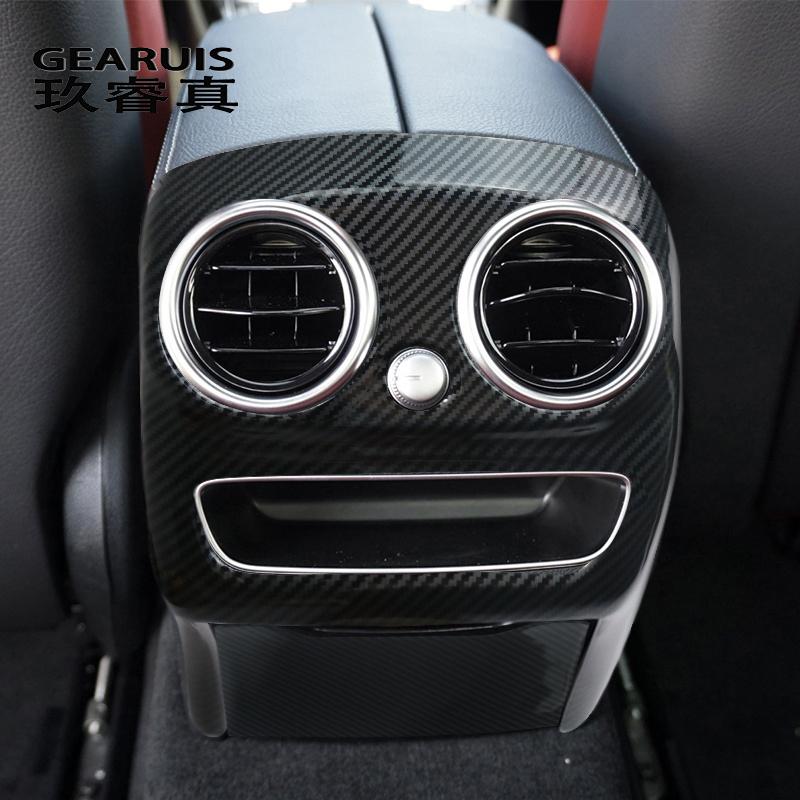 Для Mercedes Benz C Class W205 2015-автомобильный центральный подлокотник, панель заднего воздуховыпускного отверстия, наклейки на рамку, отделка