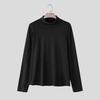 INCERUN Spring Autumn Men Solid Color High Collar Long Sleeve Fitted Tops Undershirts