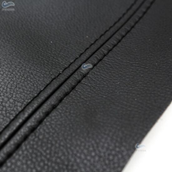 Black Leather Console Armrest Cover For Honda Accord 7th Gen 03-07 Double Band