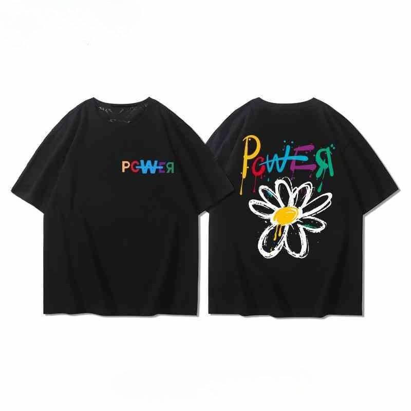 GD Surrounding The Same Short-sleeved T-shirt Boys and Girls Students Teenagers Summer Pure Cotton Loose Casual T-shirt