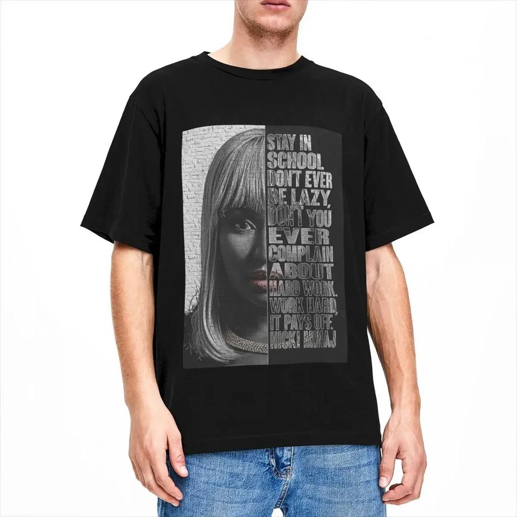 Nicki Minaj Rapper UnisexT Shirt Cool Merch Novelty Tees Short Sleeve O Neck T-Shirt Cotton Plus Size Tops