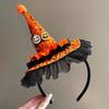 Pumpkin Halloween Witch Hat Headband Spider Cone Hat Hair Hoop  Photo Props