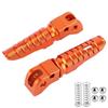 1 Pair Aluminum Alloy Rear Foot Peg Motorcycle Modification Accessory Fit for 125 250 300 RC200 390 2014+(Orange )
