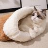 Comfortable Thickened Cat Sleeping Bag Soft Pocket Type Cat Bed Warm Closed Cat Bed Funny Pet Nest Lovely Nest Pet Supplies