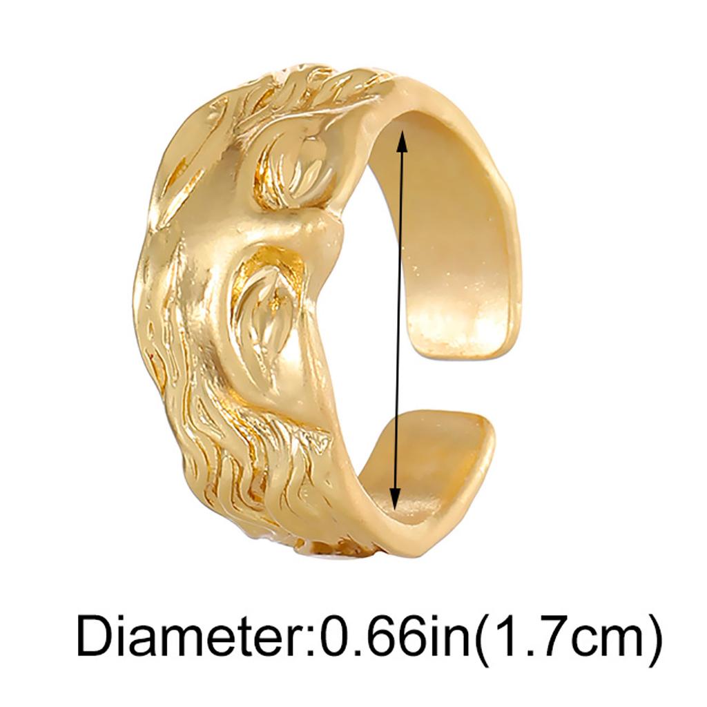 Модное ретро преувеличенное холодное кольцо с открытой половиной лица скульптуры Венеры