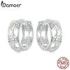 Женские серьги-кольца BAMOER из стерлингового серебра 925 пробы с покрытием из белого золота, серьги-кольца Inifinite Love, легкие серьги-кольца для хряща