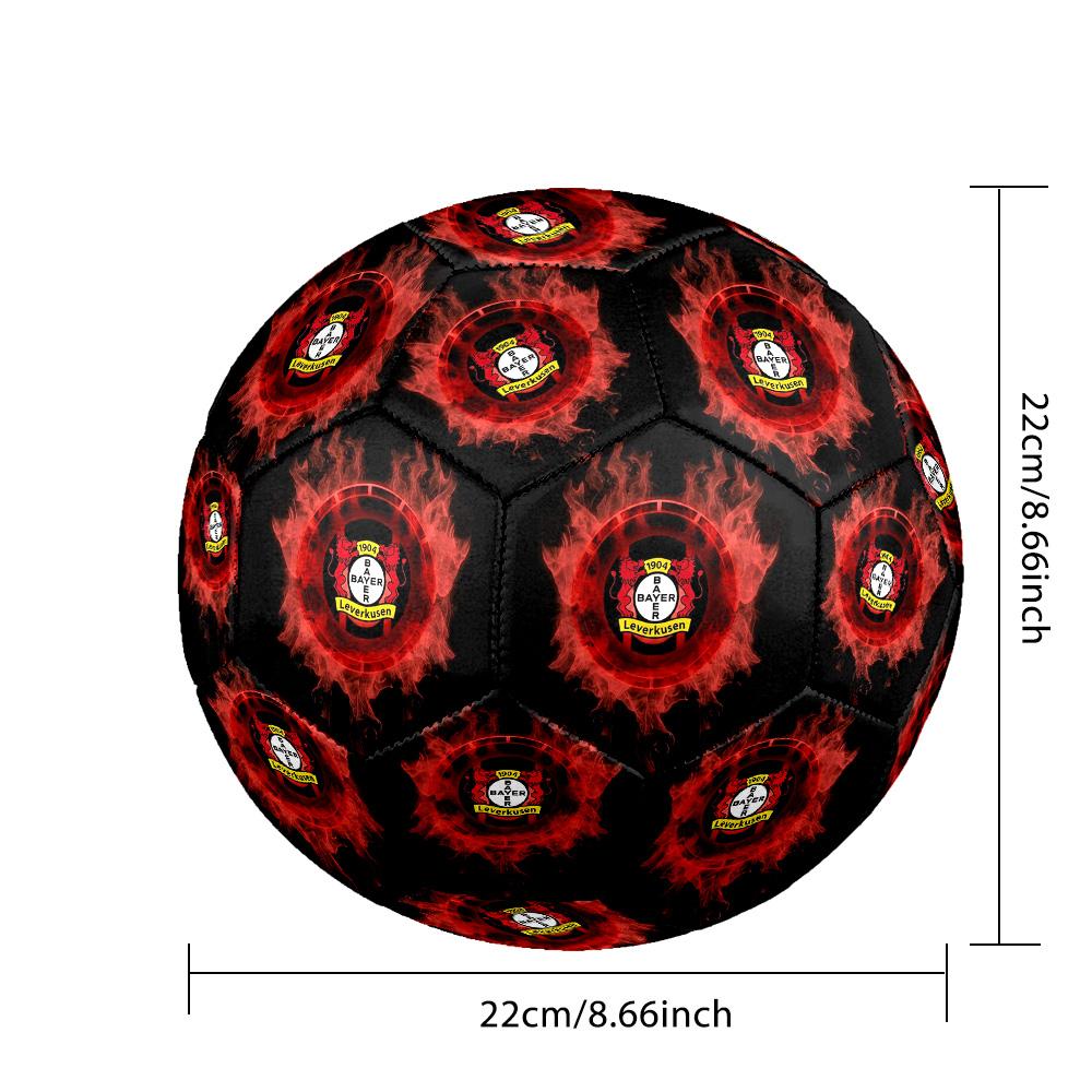 1pc Bayer 04Indoor Soccer Ball Colorful All Ages Machine Stitched PVC Competition Ready Durable High-Bounce HE3