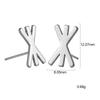 Dawapara Runes Letter Simple Fashion Earrings Stainless Steel Jewelry  Metal  Unisex  Trendy Stud Earrings