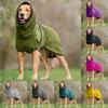 Pullover Pet Clothing Velvet Dog Thickened Warm Hooded Solid Color Dog Clothing