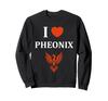 Humor Phoenix Animals Simple Fire Bird I Love Phoenix Sweatshirt