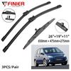3PCS Wiper Blades For Ford Focus C-Max MK1 / C-Max MPV MK1 2003-2010 26" 19" 11" Fit Front Windshield Windscreen Window Brushes Cutter Accessories
