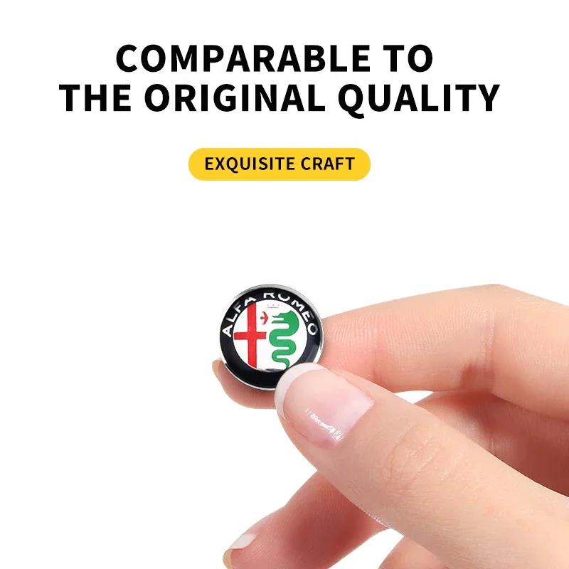 UHFO9 14mm Car Key Badge Emblem Replacement Car Key Sticker For Alfa Romeo 147 159 156 Giulietta Giulia Mito Spider Auto Accessories