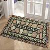 1pc Non-Slip Welcome Doormat - 100% Polyester Soft Durable Entryway Rug Machine Washable Modern Home Decor with Fashion Comfort