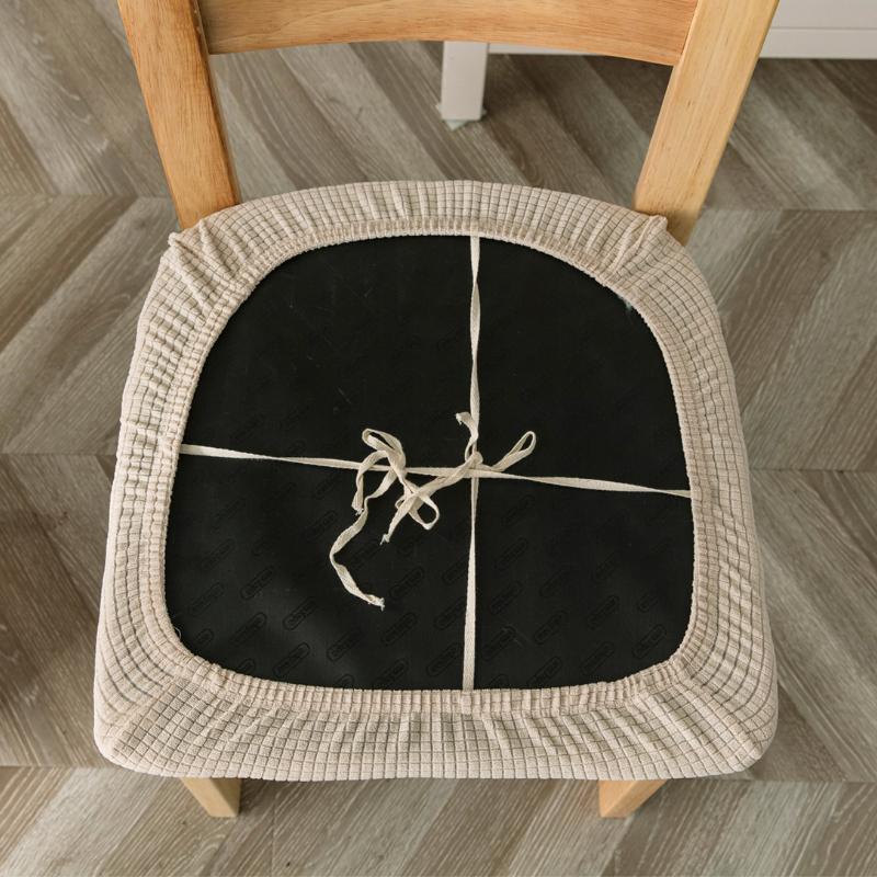 Чехлы на сиденья стульев для столовой из спандекса, жаккардовые, водонепроницаемые, съемные, моющиеся, эластичные, с мягкой обивкой, чехол для обеденного стула