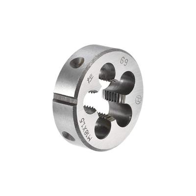 Uxcell Круглая плашка, Резьбонарезная плашка, M18 x 1.5, Метрическая машинная резьба, Левая резьба, Легированная инструментальная сталь