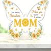 Acrylic Butterfly Ornaments Thanks Mother Express Love Heartfelt Gifts Desktop Accessories Plaque for Mom Birthdays Ideal Gift