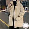 Пуховик мужской зимний модный бренд средней длины красивая рабочая одежда утолщенная теплая повседневная куртка мужская с капюшоном мужская одежда