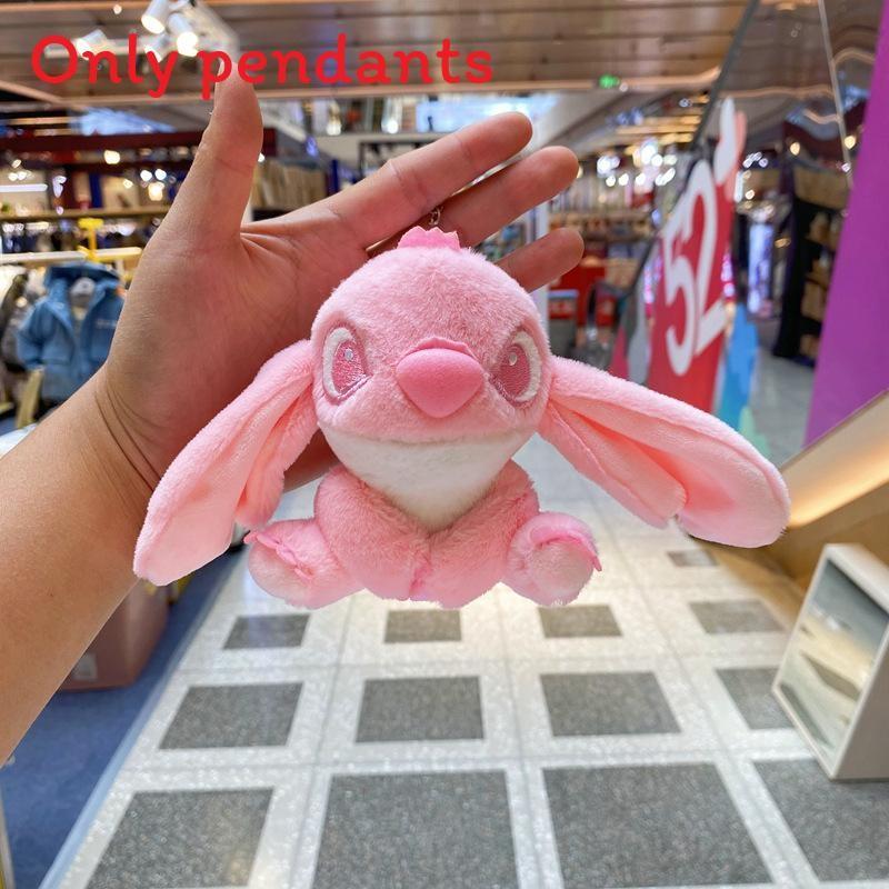 Плюшевый брелок Stitch с кольцом для ключей для украшения рюкзака и коллекционеров