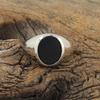 Natural Black Onyx Ring, Mens Signet Ring, Silver Statement Band Ring, for Men, Wedding Men's Ring, Pinky Ring, Gift Band Ring, Gift For Her