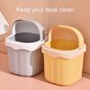 Desktop Trash Can with Lid Large Capacity Cartoon Shape Rectangle Creative Mini Garbage
