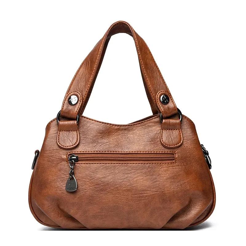 Сумка через плечо из искусственной кожи для женщин, вместительная, с замком-молнией