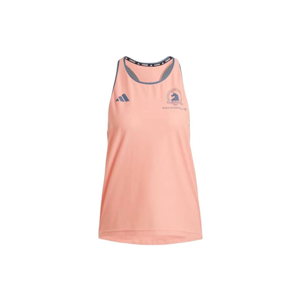 Adidas Logo Sleeveless Round Neck Vest Women Tops Pink IS9562